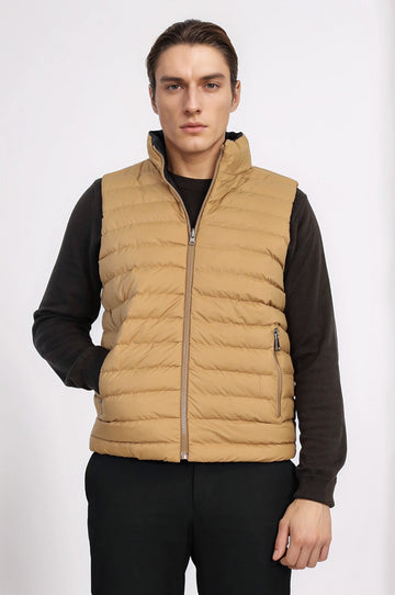 Yellow Reversible Slim Fit Quilted Gilet – Wessi
