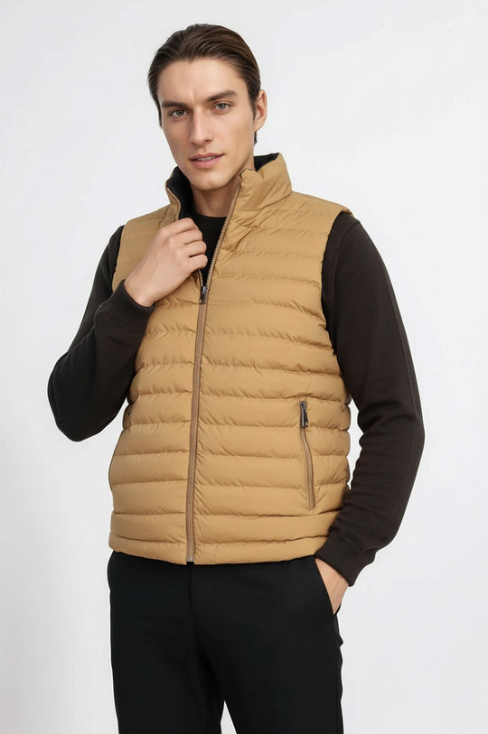 Yellow Reversible Slim Fit Quilted Gilet – Wessi