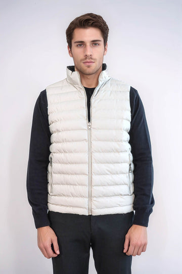 Cream Reversible Slim Fit Quilted Gilet – Wessi
