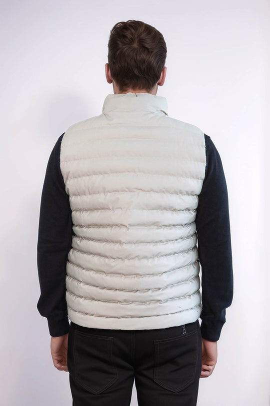 Cream Reversible Slim Fit Quilted Gilet – Wessi