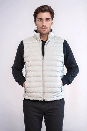 Cream Reversible Slim Fit Quilted Gilet – Wessi