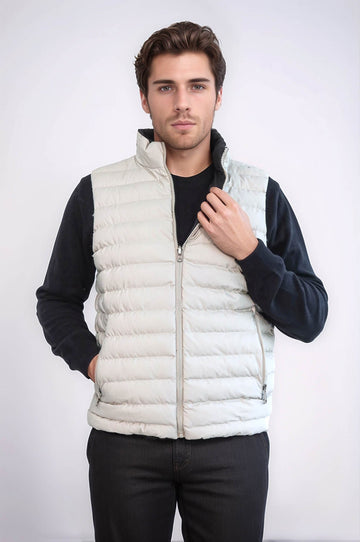 Cream Reversible Slim Fit Quilted Gilet – Wessi