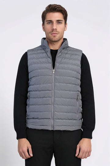 Anthracite Reversible Slim Fit Quilted Gilet – Wessi