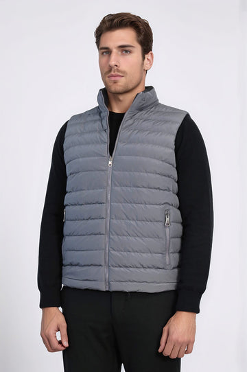 Anthracite Reversible Slim Fit Quilted Gilet – Wessi