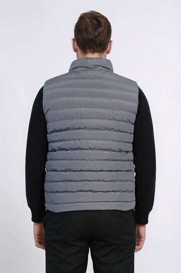 Anthracite Reversible Slim Fit Quilted Gilet – Wessi