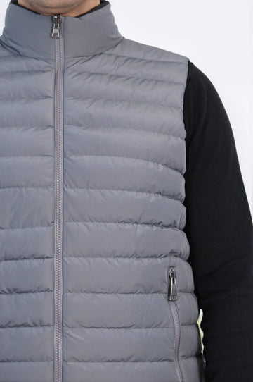 Anthracite Reversible Slim Fit Quilted Gilet – Wessi