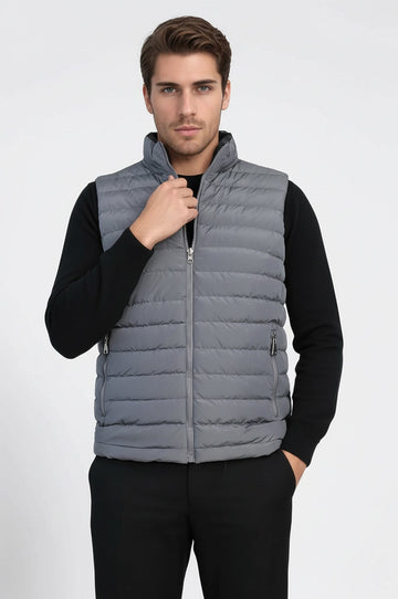 Anthracite Reversible Slim Fit Quilted Gilet – Wessi
