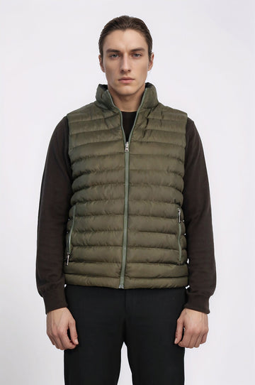 Green Reversible Slim Fit Quilted Gilet – Wessi