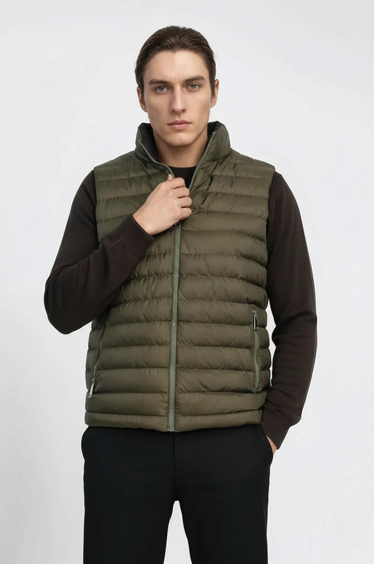 Green Reversible Slim Fit Quilted Gilet – Wessi