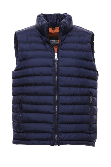 Navy Blue Quilted Zip-Up Gilet – Wessi