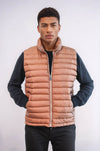 Brown Slim Fit Quilted Puffer Down Vest | Wessi