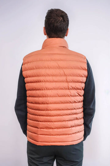 Tan Slim Fit Quilted Puffer Down Vest | Wessi