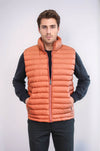 Tan Slim Fit Quilted Puffer Down Vest | Wessi