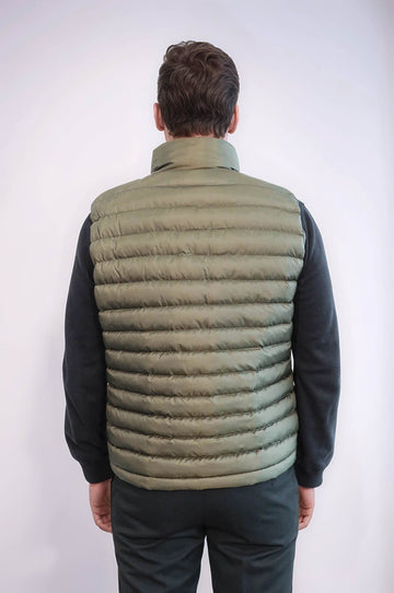 Khaki Quilted Zip-Up Gilet – Wessi