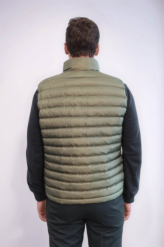 Khaki Quilted Zip-Up Gilet – Wessi