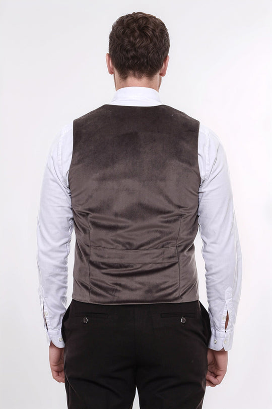 Brown Plain Slim Fit Waistcoat – Wessi