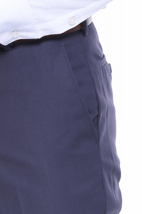 Anthracite Slim Fit Plain Dress Trousers – Wessi