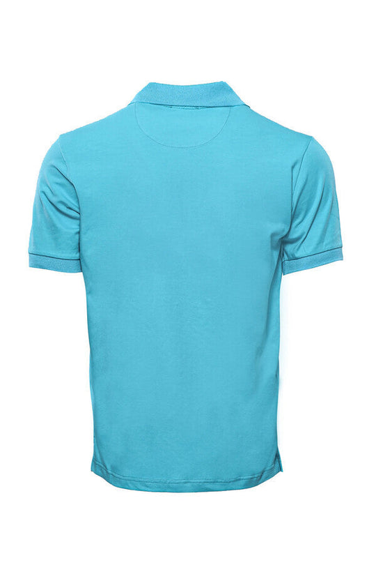 Slim Fit Blue Oxford Polo Collar T-Shirt — Wessi