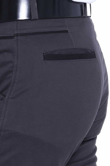 Anthracite Slim Fit Plain Cotton Dress Trousers – Wessi