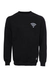 Black Slim Fit Both-Side Printed Crew Neck Sweatshirt | Wessi