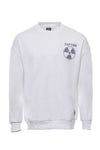 White Slim Fit Both-Side Printed Crew Neck Sweatshirt | Wessi