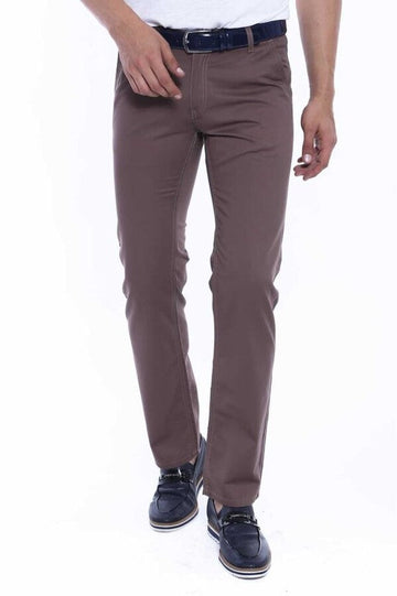Tan Slim Fit Flap Pocket Cotton Trousers – Wessi