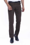 Khaki Slim Fit Suede Cotton Flap Pocket Trousers – Wessi