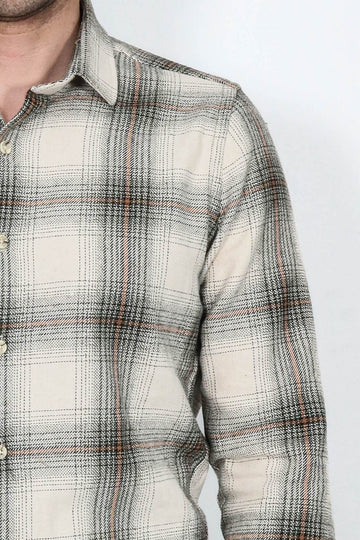 Men's Brown Slim Fit Checked Lumberjack Shirt | Wessi