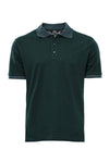 Men's Green Slim Fit Oxford Polo Collar T-Shirt | Wessi