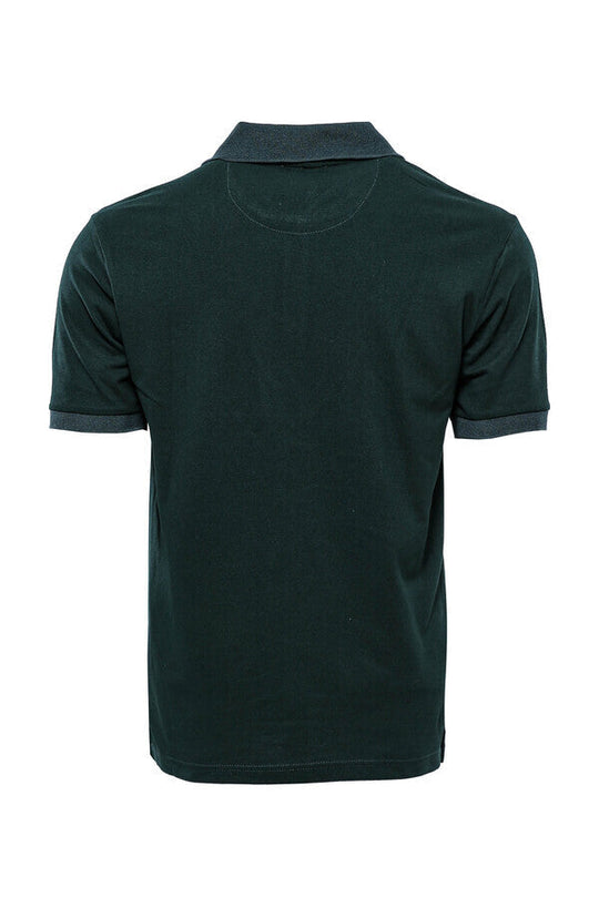 Men's Green Slim Fit Oxford Polo Collar T-Shirt | Wessi