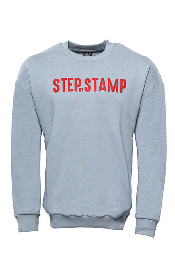 Grey Slim Fit Both-Side Letter Printed Crew Neck Sweatshirt | Wessi