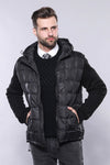 Hooded Black Coat Jacket | Wessi