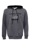 Anthracite Grey Slim Fit Printed Hooded Sweatshirt with Pocket | Wessi