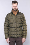 Olive Green Slim Fit Quilted Winter Coat – Wessi