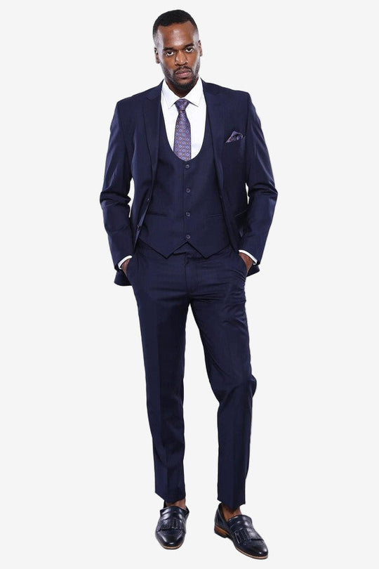 Men's Admiral Navy Classic 3-Piece Slim Fit Suit