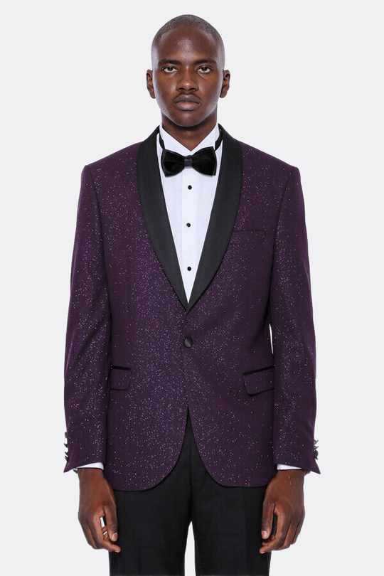 Men’s Deep Burgundy Slim Fit Shawl Lapel Luxury Dinner Jacket