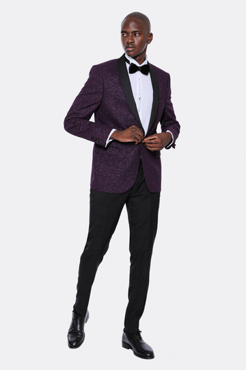 Men’s Deep Burgundy Slim Fit Shawl Lapel Luxury Dinner Jacket