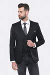 Men’s Midnight Black Slim Fit 2-Piece Blazer & Waistcoat Set