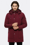 Burgundy Slim Fit Hooded Long Coat – Wessi