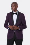 Men’s Deep Burgundy Slim Fit Shawl Lapel Luxury Dinner Jacket
