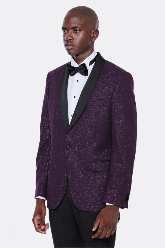 Men’s Deep Burgundy Slim Fit Shawl Lapel Luxury Dinner Jacket