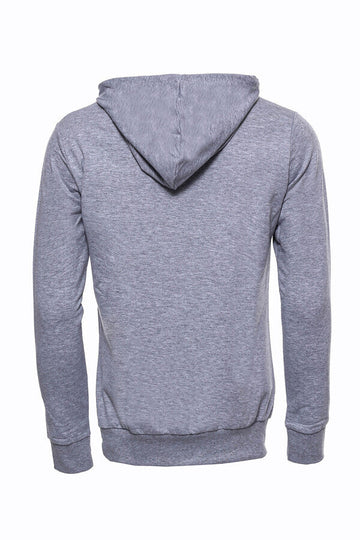 Silver Grey Slim Fit Crew Neck Patterned Sweatshirt | Wessi