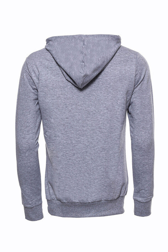 Silver Grey Slim Fit Crew Neck Patterned Sweatshirt | Wessi