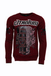 Brown Slim Fit Crew Neck Patterned Sweatshirt | Wessi