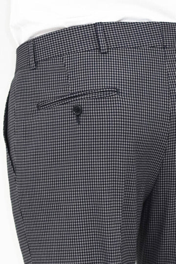 Black Slim Fit Patterned Trousers – Wessi
