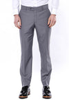 Grey Slim Fit Plain Dress Trousers – Wessi