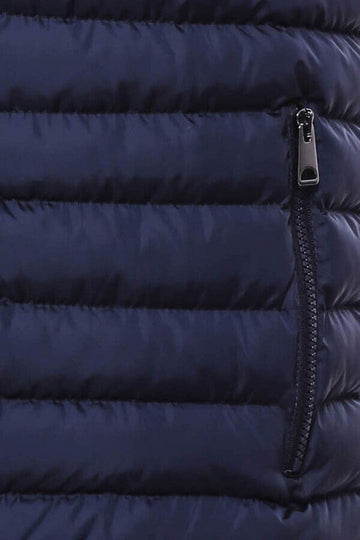Navy Blue Quilted Zip-Up Gilet – Wessi