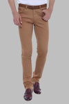 Tan Slim Fit Plain Cotton Trousers – Wessi