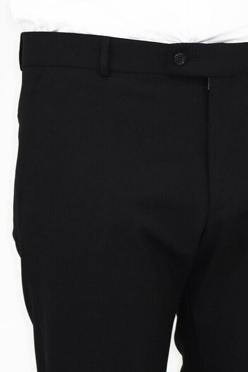Black Slim Fit Plain Trousers – Wessi