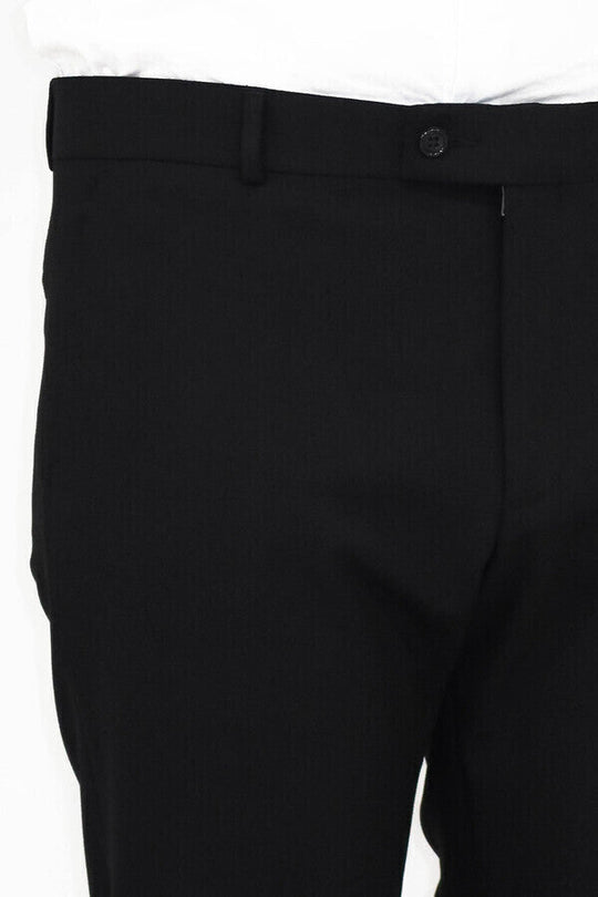 Black Slim Fit Plain Trousers – Wessi